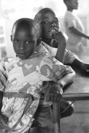 Zimbabwe - Young Boy and Girl in Class