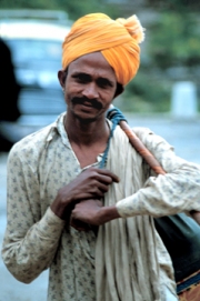 Kashmir - Man with Satchel in Gulmarg